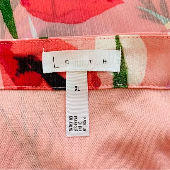 LEITH Floral Midi Skirt With Side Slit - Picture 7 of 8